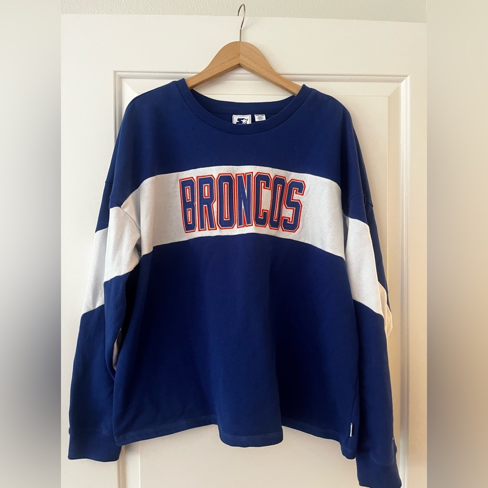 Starter Broncos Throwback Crewneck